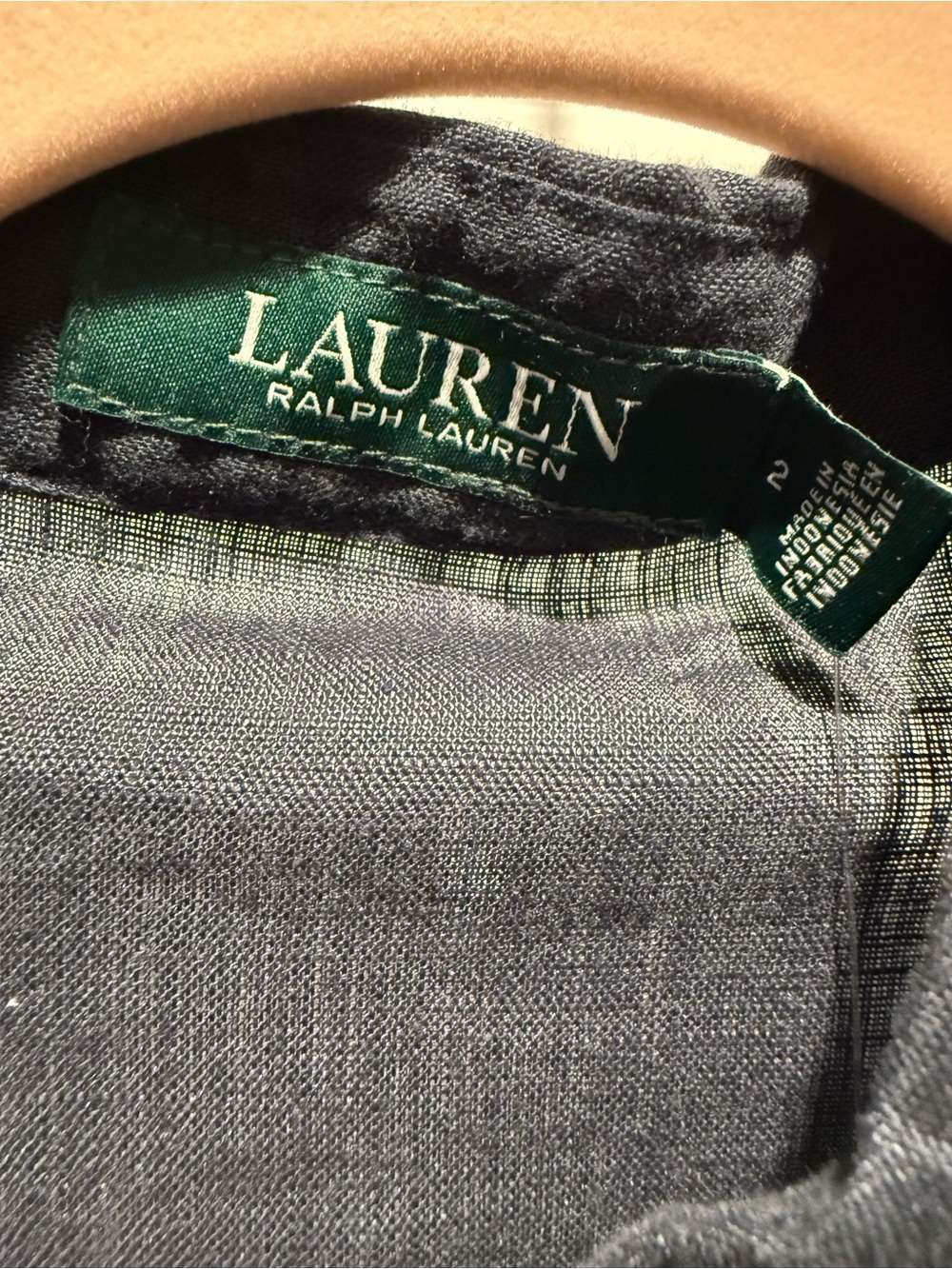 NWT Ralph Lauren Dark Navy Button-Up Dress - Picture 3 of 4